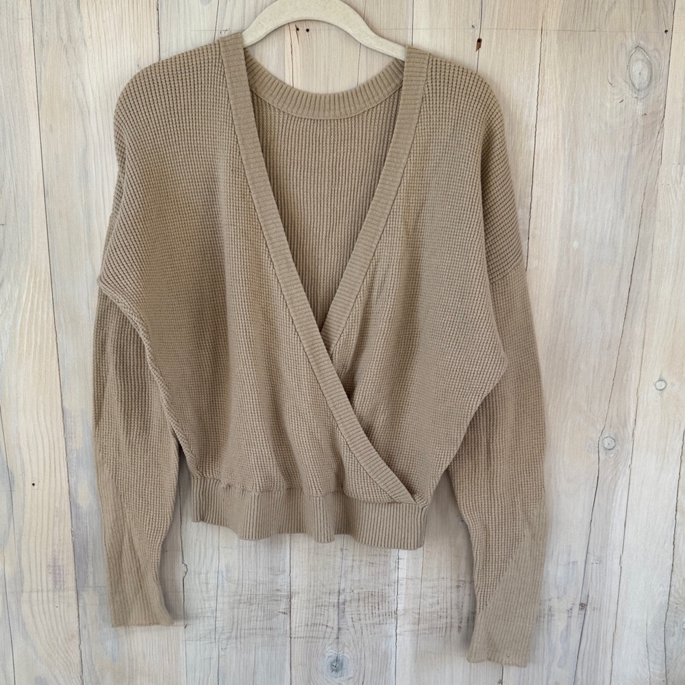 Splendid Cotton Wrap Front Top Size S
